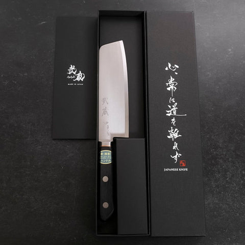 Nakiri VG-1 Polished Western Copper Inlay Handle 160mm-[Musashi]-[Japanese-Kitchen-Knives]