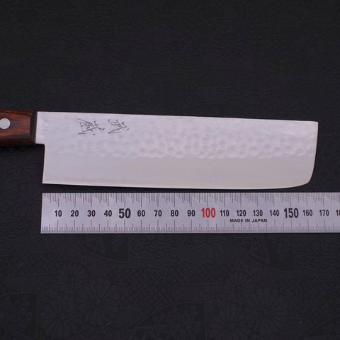 Nakiri VG-1 Tsuchime Western Mahogany Handle 165mm-[Musashi]-[Japanese-Kitchen-Knives]
