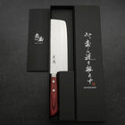 Nakiri VG-1 Tsuchime Western Red Mahogany Handle 165mm-[Musashi]-[Japanese-Kitchen-Knives]