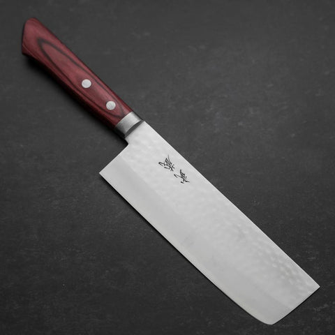 Nakiri VG-1 Tsuchime Western Red Mahogany Handle 165mm-[Musashi]-[Japanese-Kitchen-Knives]