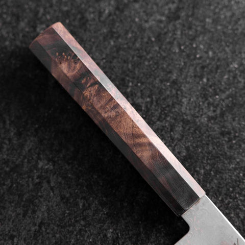 Nakiri VG-10 Damascus Brown Birch Handle 165mm-[Musashi]-[Japanese-Kitchen-Knives]