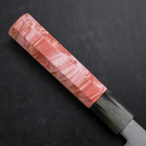 Nakiri VG-10 Damascus Buffalo Dark Pink Maple Handle 170mm-[Musashi]-[Japanese-Kitchen-Knives]