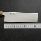 Nakiri VG-10 Damascus Buffalo Dark Pink Maple Handle 170mm-[Musashi]-[Japanese-Kitchen-Knives]