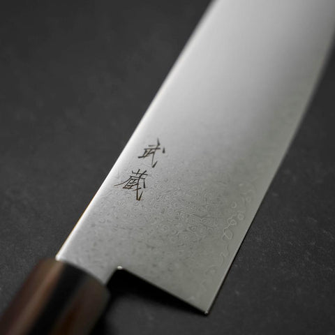 Nakiri VG-10 Damascus Buffalo Light Pink Maple Handle 170mm-[Musashi]-[Japanese-Kitchen-Knives]