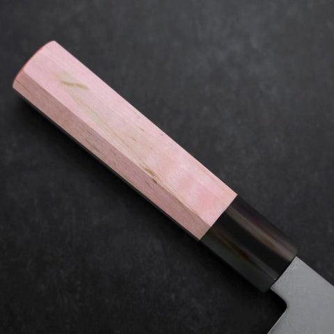 Nakiri VG-10 Damascus Buffalo Light Pink Maple Handle 170mm-[Musashi]-[Japanese-Kitchen-Knives]