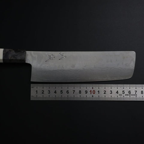 Nakiri VG-10 Damascus Maple Handle 165mm (6.5”)-[Musashi]-[Japanese-Kitchen-Knives]