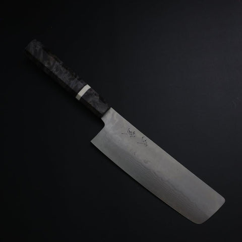 Nakiri VG-10 Damascus Maple Handle 165mm (6.5”)-[Musashi]-[Japanese-Kitchen-Knives]