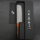Nakiri VG-10 Damascus Shitan Ebony Handle 165mm-[Musashi]-[Japanese-Kitchen-Knives]