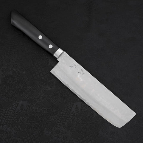Nakiri VG-10 Damascus Western Black Handle 165mm-[Musashi]-[Japanese-Kitchen-Knives]