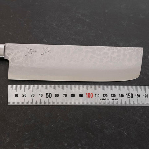 Nakiri VG-10 Damascus Western Blue Handle 165mm-[Musashi]-[Japanese-Kitchen-Knives]