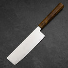 Nakiri VG-10 Damascus Yellow-Brown Birch Handle 170mm-[Musashi]-[Japanese-Kitchen-Knives]