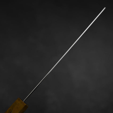 Nakiri VG-10 Damascus Yellow-Brown Birch Handle 170mm-[Musashi]-[Japanese-Kitchen-Knives]