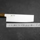 Nakiri VG-10 Damascus Yellow-Brown Birch Handle 170mm-[Musashi]-[Japanese-Kitchen-Knives]