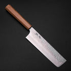 Nakiri VG-10 Mirror Tsuchime Damascus Olive Handle 170mm (6.7”)-[Musashi]-[Japanese-Kitchen-Knives]
