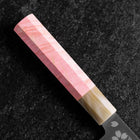 Nakiri VG-10 Polished Sakura Buffalo Dark Pink Maple Handle 165mm (6.5”)-[Musashi]-[Japanese-Kitchen-Knives]