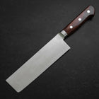 Nakiri VG-10 Polished Western Mahogany Handle 170mm (6.7”)-[Musashi]-[Japanese-Kitchen-Knives]