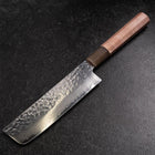 Nakiri VG-10 Tsuchime Damascus Buffalo Light Pink Maple Handle 170mm (6.7”)-[Musashi]-[Japanese-Kitchen-Knives]