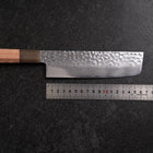 Nakiri VG-10 Tsuchime Damascus Buffalo Light Pink Maple Handle 170mm (6.7”)-[Musashi]-[Japanese-Kitchen-Knives]