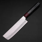 Nakiri VG-10 Tsuchime Damascus Cherry Grey Handle 165mm (6.5”)-[Musashi]-[Japanese-Kitchen-Knives]