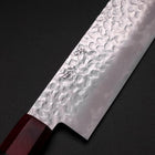 Nakiri VG-10 Tsuchime Damascus Cherry Grey Handle 165mm-[Musashi]-[Japanese-Kitchen-Knives]
