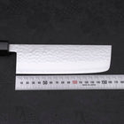 Nakiri VG-10 Tsuchime Damascus Walnut Handle 165mm-[Musashi]-[Japanese-Kitchen-Knives]