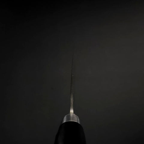 Nakiri VG-10 Tsuchime Damascus Western Black Handle 165mm (6.5”)-[Musashi]-[Japanese-Kitchen-Knives]