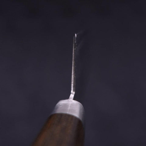 Nakiri VG-10 Tsuchime Damascus Western Brown Handle 165mm-[Musashi]-[Japanese-Kitchen-Knives]