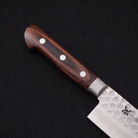 Nakiri VG-10 Tsuchime Damascus Western Handle 165mm-[Musashi]-[Japanese-Kitchen-Knives]