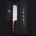 Nakiri VG-10 Tsuchime Damascus Western Handle 165mm-[Musashi]-[Japanese-Kitchen-Knives]