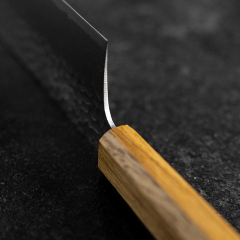 Nakiri VG-10 Tsuchime Oak Handle 180mm (7”)-[Musashi]-[Japanese-Kitchen-Knives]