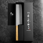 Nakiri VG-10 Tsuchime Oak Handle 180mm (7”)-[Musashi]-[Japanese-Kitchen-Knives]