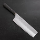 Nakiri VG-10 Tsuchime Oval Charcoal Handle 180mm (7”)-[Musashi]-[Japanese-Kitchen-Knives]