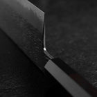 Nakiri White Steel #1 Tsuchime Buffalo Ebony Handle 165mm (6.5”)-[Musashi]-[Japanese-Kitchen-Knives]
