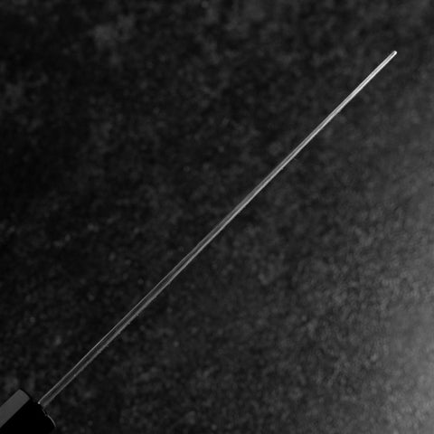 Nakiri White Steel #1 Tsuchime Buffalo Ebony Handle 165mm (6.5”)-[Musashi]-[Japanese-Kitchen-Knives]