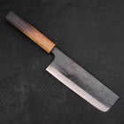 Nakiri White Steel #2 Kurouchi Yaki Urushi Handle 165mm (6.5”)-[Musashi]-[Japanese-Kitchen-Knives]