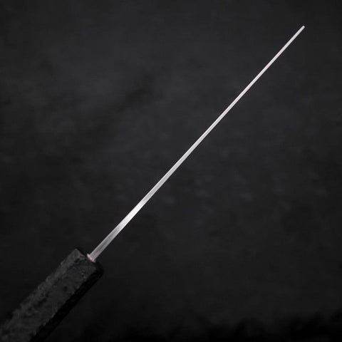 Nakiri White Steel #1 Polished Black Ishime Urushi Handle 165mm-[Musashi]-[Japanese-Kitchen-Knives]