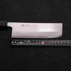 Nakiri White Steel #1 Polished Black Ishime Urushi Handle 165mm-[Musashi]-[Japanese-Kitchen-Knives]