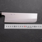 Nakiri White Steel #1 Polished Buffalo Magnolia Handle 165mm-[Musashi]-[Japanese-Kitchen-Knives]