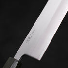Nakiri White Steel #1 Stainless Clad Polished Green Urushi Handle 165mm-[Musashi]-[Japanese-Kitchen-Knives]