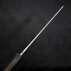 Nakiri White Steel #1 Stainless Clad Polished Green Urushi Handle 165mm-[Musashi]-[Japanese-Kitchen-Knives]