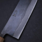 Nakiri White Steel #2 Kurouchi Damascus Yaki Urushi Handle 165mm-[Musashi]-[Japanese-Kitchen-Knives]