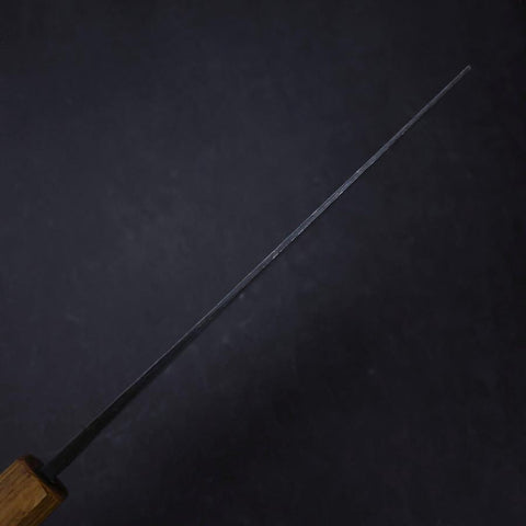 Nakiri White Steel #2 Kurouchi Damascus Yaki Urushi Handle 165mm-[Musashi]-[Japanese-Kitchen-Knives]