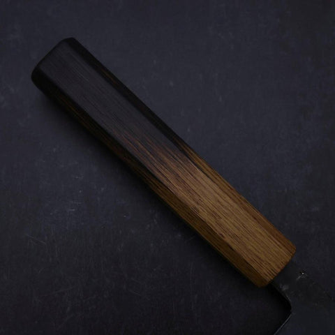Nakiri White Steel #2 Kurouchi Damascus Yaki Urushi Handle 165mm-[Musashi]-[Japanese-Kitchen-Knives]