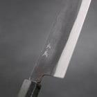 Nakiri White Steel #2 Kurouchi Green Urushi Handle 165mm-[Musashi]-[Japanese-Kitchen-Knives]