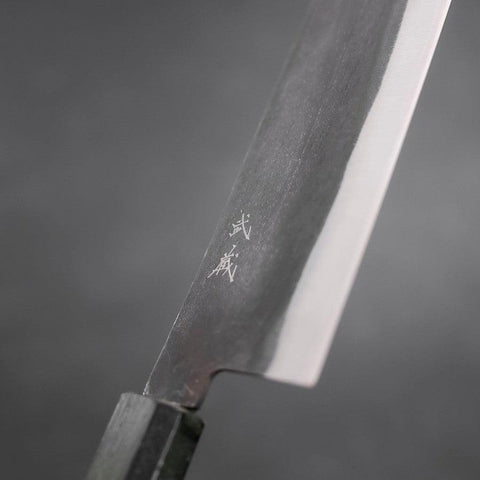 Nakiri White Steel #2 Kurouchi Green Urushi Handle 165mm-[Musashi]-[Japanese-Kitchen-Knives]