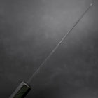 Nakiri White Steel #2 Kurouchi Green Urushi Handle 165mm-[Musashi]-[Japanese-Kitchen-Knives]