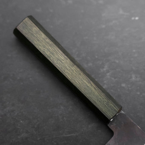 Nakiri White Steel #2 Kurouchi Green Urushi Handle 165mm-[Musashi]-[Japanese-Kitchen-Knives]