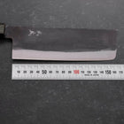 Nakiri White Steel #2 Kurouchi Green Urushi Handle 165mm-[Musashi]-[Japanese-Kitchen-Knives]