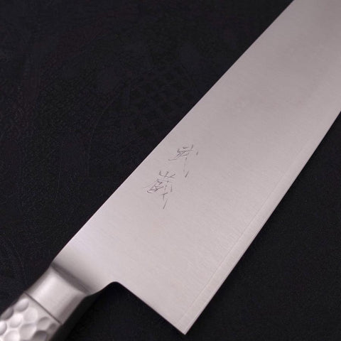 Nakiri Knife VG-5 Polished Western Handle 180mm-[Musashi]-[Japanese-Kitchen-Knives]