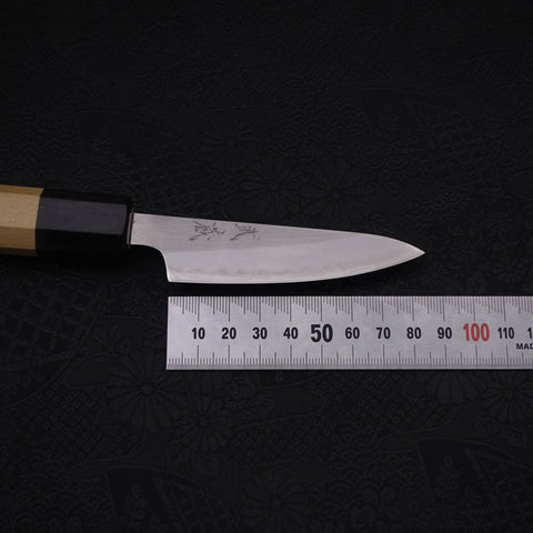 Paring White Steel #1 Polished Buffalo Magnolia Handle 80mm-[Musashi]-[Japanese-Kitchen-Knives]